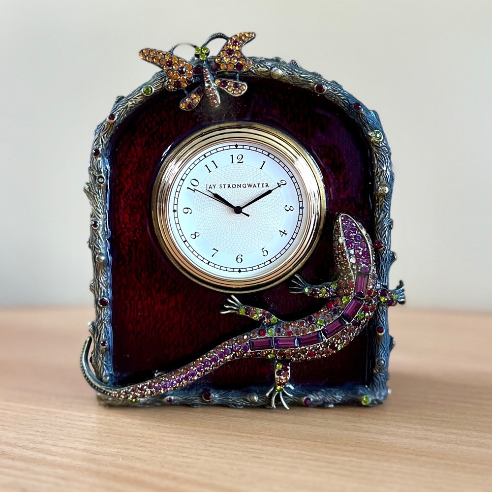 Jay Strongwater Salamander Clock